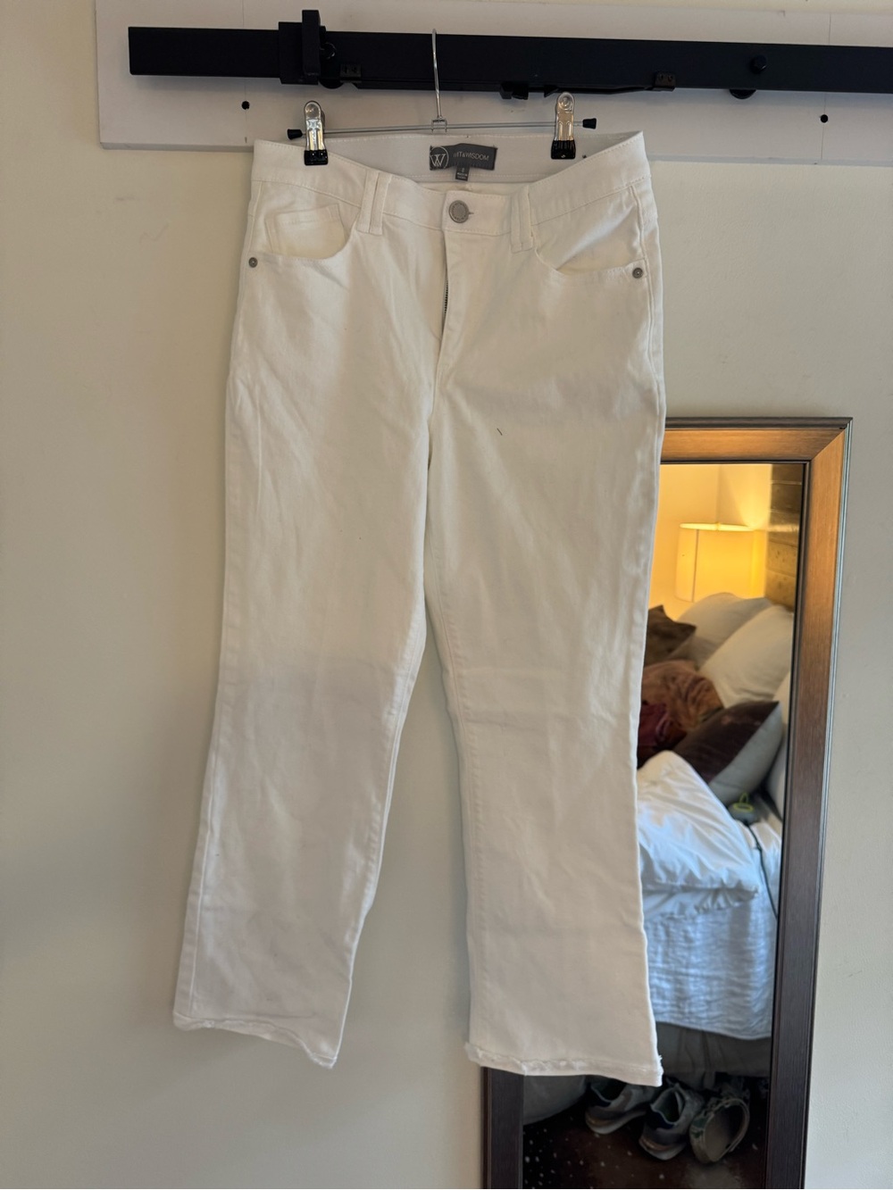 Wit & Wisdom Women's White Straight-Leg Jeans